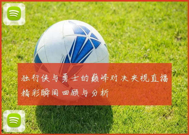 独行侠与勇士的巅峰对决央视直播精彩瞬间回顾与分析